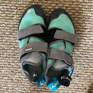 Scarpa Origins Climbing Shoes Suede Pressure Absorbing System EU 38.5 Maldive